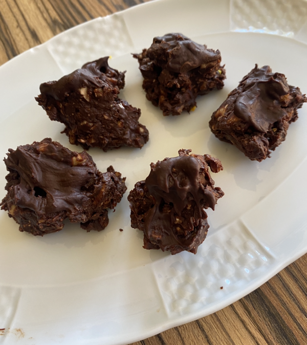 Roquitas navideñas de chocolate