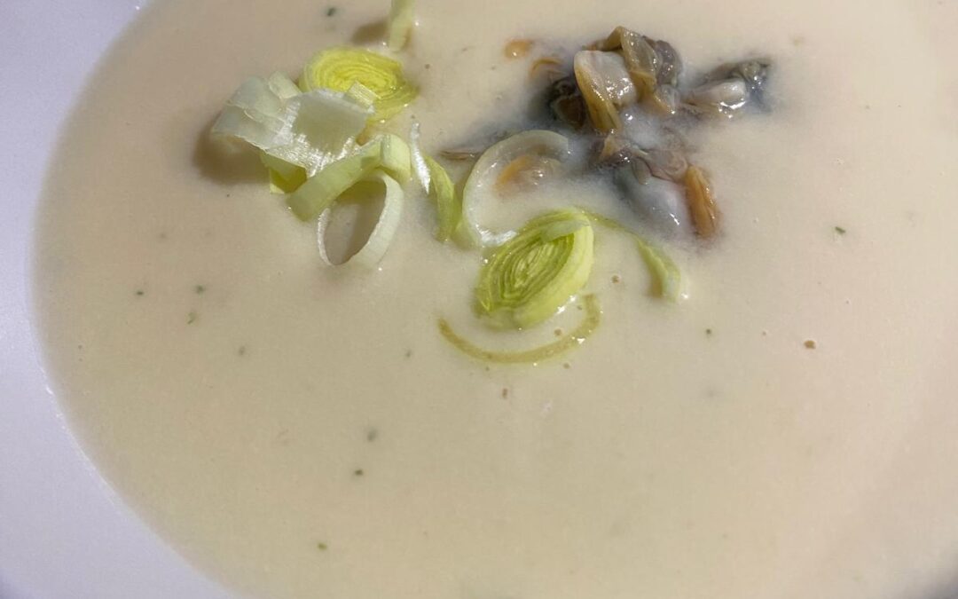 Crema fría de espárragos blancos